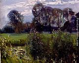 Sir Alfred James Munnings Canvas Paintings - The Waveney At Hoxne